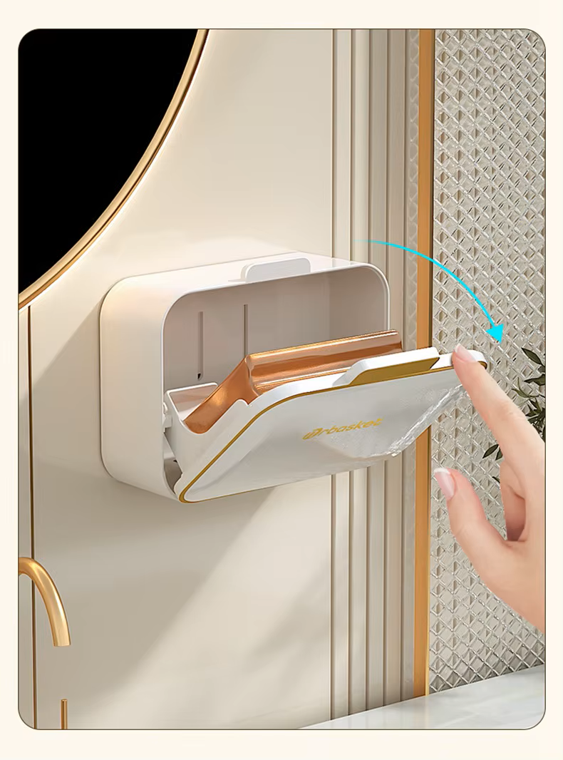 Wall-Mounted Double Soap Box with Lid – No-Drill Drainage Bathroom Holder