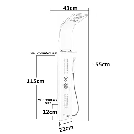 Luxury Gold 6-in-1 LED Shower Panel System - Image 3